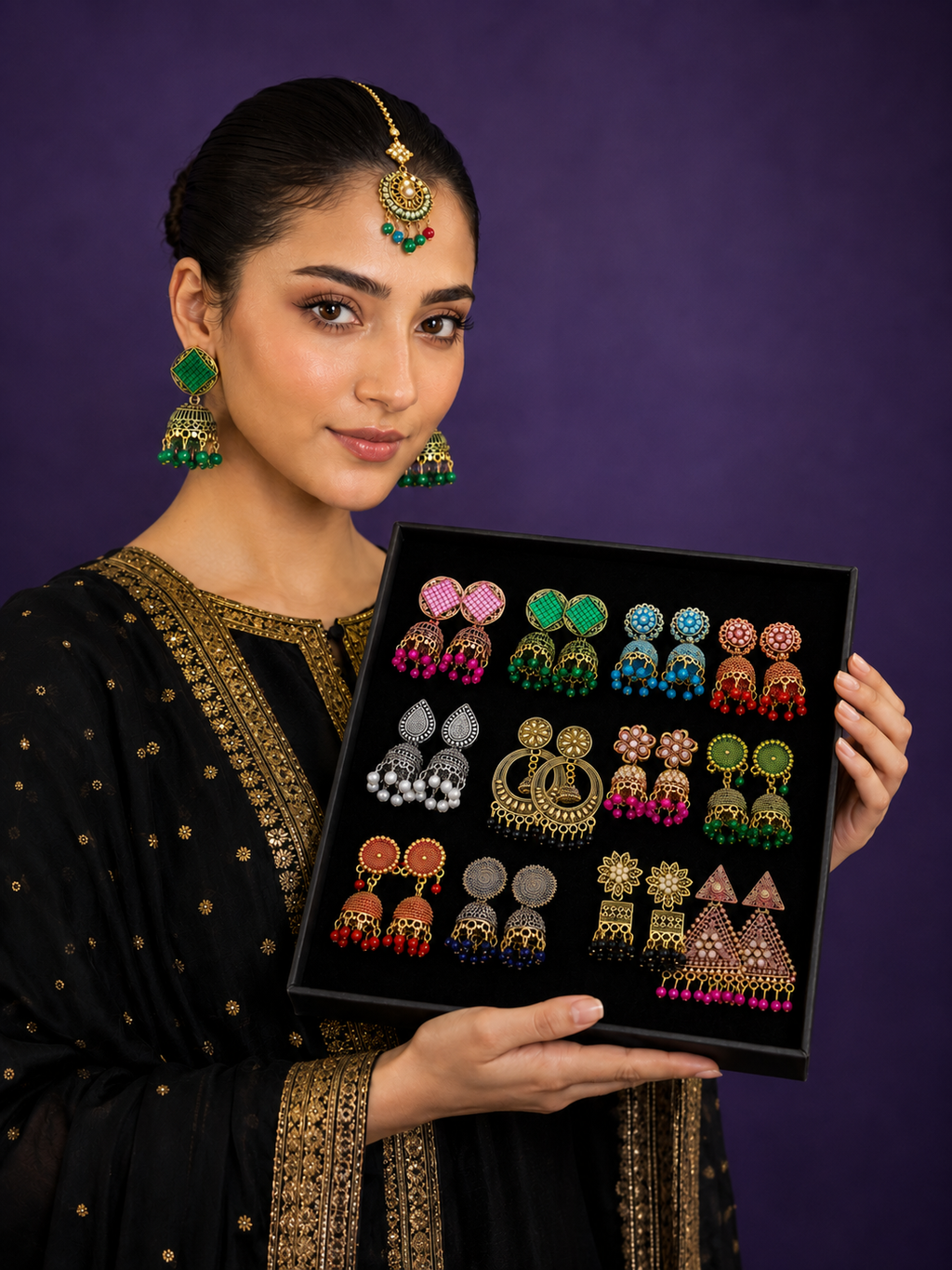 Premium 12-Pair Jhumka Gift Box