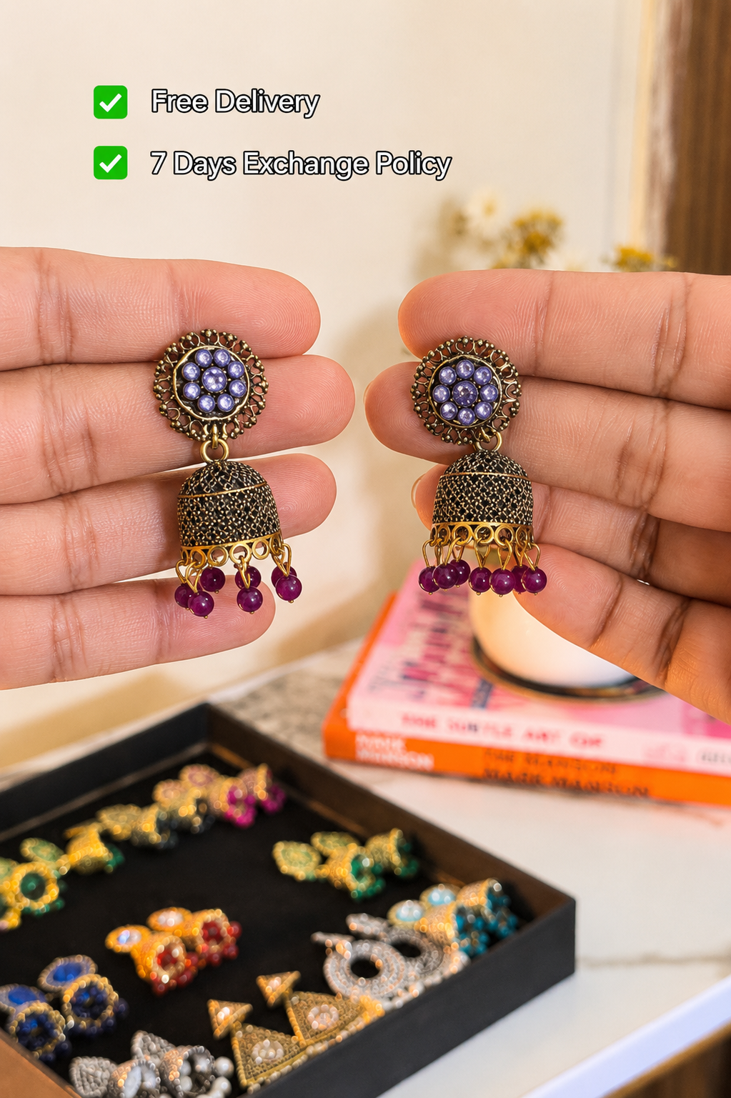 Premium 12-Pair Jhumka Gift Box